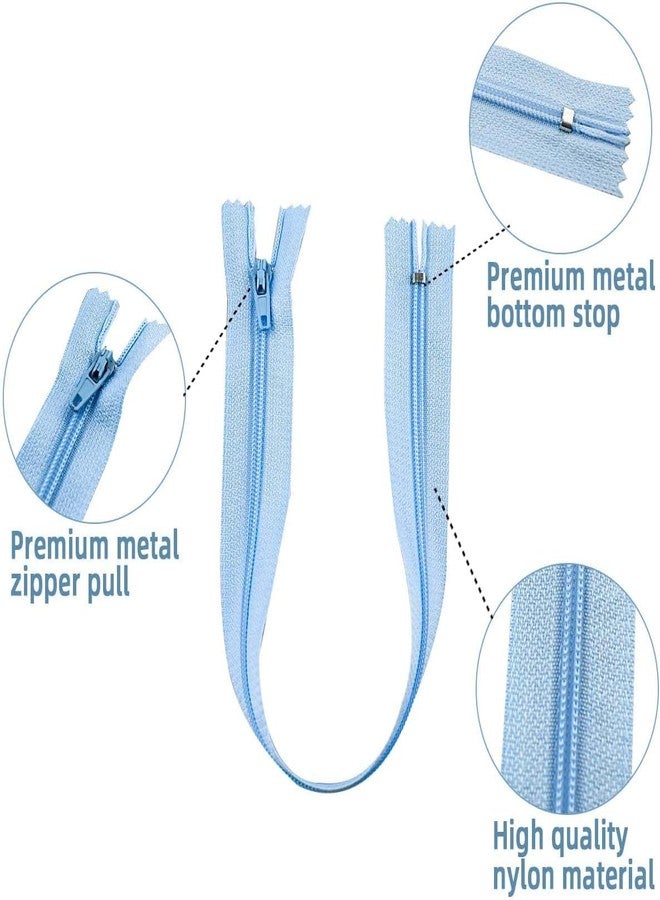 Gemsy Colorful 8-Inch Nylon Zippers | Set of 25, Ideal for Tailoring, Crafts, Fashion and Clothes | Gents Shades Zips Used in Pants, Children Suits, Etc | Multicolor Synthetic Open-Ended Zipper (25) - Image 3